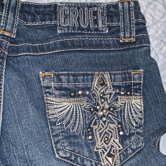 Cruel Denim Womens Embellished Bootcut Jeans Size 7XL - Picture 6 of 10